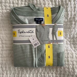Sage Striped Lounge Set